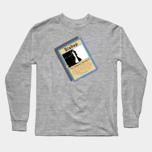 The Diagonal Daredevil Chess Bishop Trading Card Long Sleeve T-Shirt